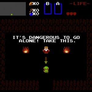 A wooden sword? Did you whittle this yourself while sitting out in front of your cave yelling at the hoodlum octoroks to stop tearing up your yard?