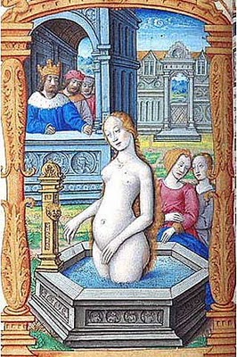 Oh, ye dirty girle! Ye needes a bathe. I bet ye like heated water...Why doth mine parchment feel sticky? 