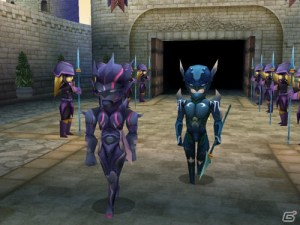 A more appropriate representation of in-game cut scenes, the character design obviously symbolises that neither Cecil nor Kain can see the path before them. Because of their helmets.