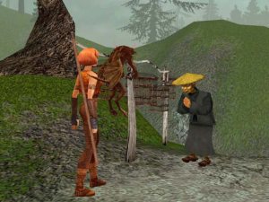 If I could take screenshots with my Game Cube, I'd show you the marionette glitch. But I can't. So here's a Chinese-looking guy instead.