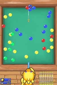 Some games make use of the DS microphone, like this one simulating a blow gun. When I regained consciousness, I found I had won the gold prize!