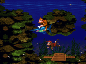 Obligatory Underwater Level by character with infinite lung capacity cliche. 