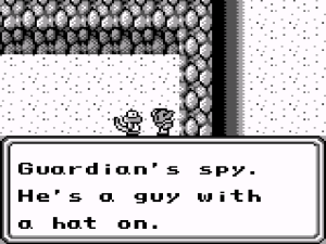 "Any distinguishing features?"  "Well, he had a hat." 