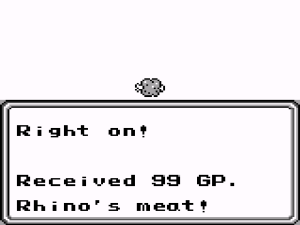 ...can I politely decline to receive the Rhino's meat? That sounds painful.